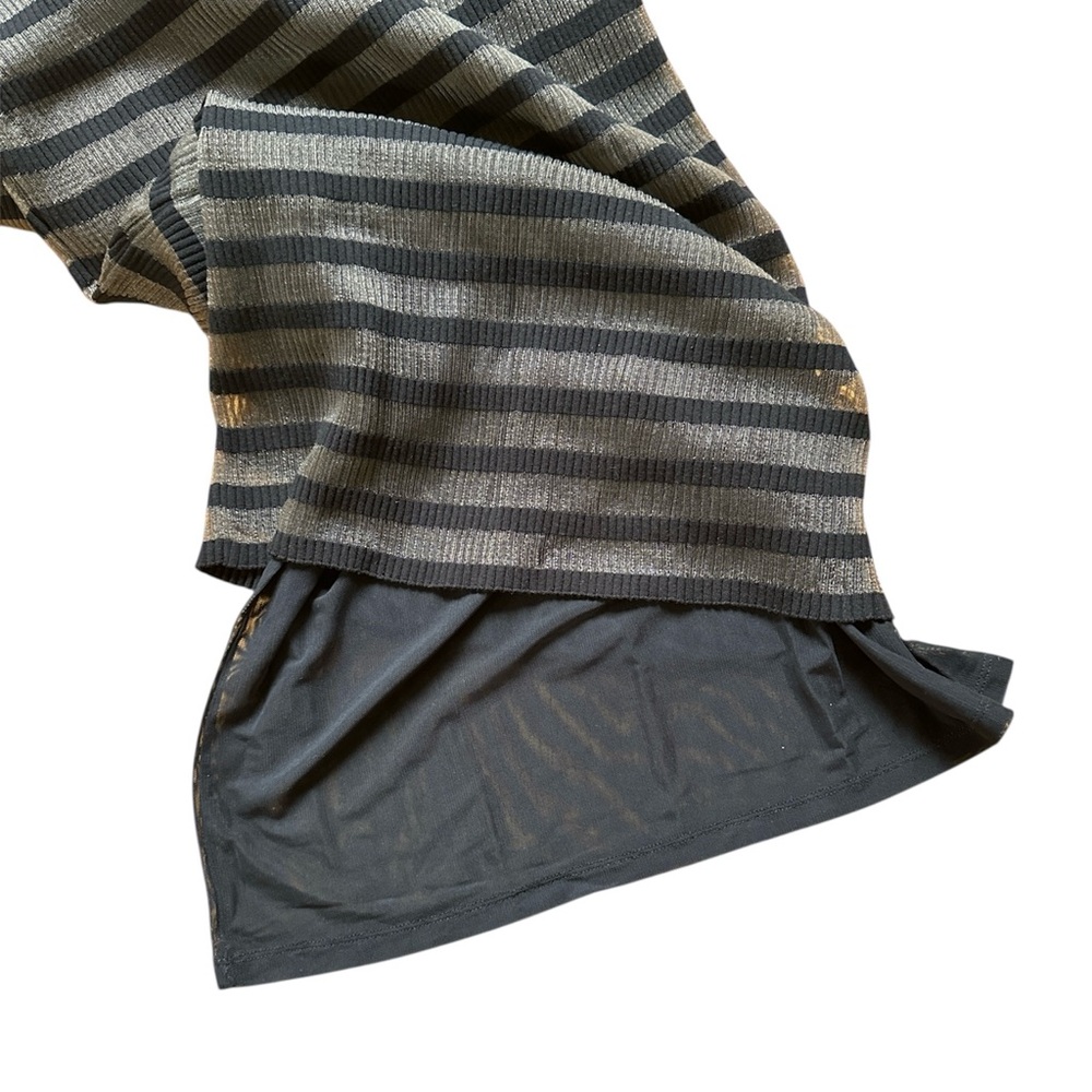 NWT Jean Paul Gaultier Marinière Striped Black Mesh Dress - Picture 9 of 15